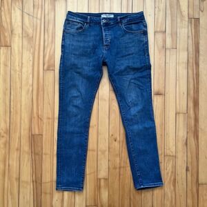 Dolce Gabbana Italy Blue Wash Denim Jeans Button Fly Slim Fit Men's Size 36x30